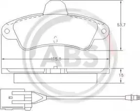 Комплект тормозных колодок, дисковый тормоз A.B.S. купить