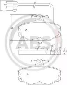Комплект тормозных колодок, дисковый тормоз A.B.S. купить