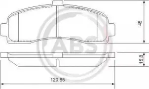 Комплект тормозных колодок, дисковый тормоз A.B.S. купить