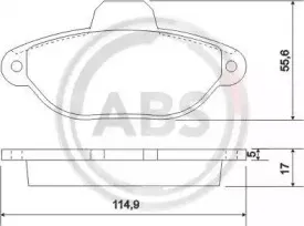 Комплект тормозных колодок, дисковый тормоз A.B.S. купить