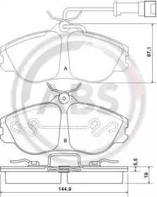 Комплект тормозных колодок, дисковый тормоз A.B.S. купить