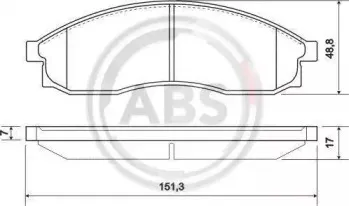 Комплект тормозных колодок, дисковый тормоз A.B.S. купить