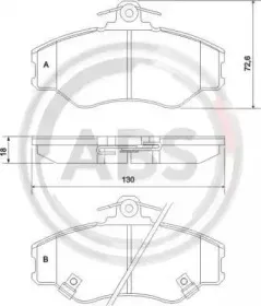 Комплект тормозных колодок, дисковый тормоз A.B.S. купить