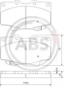 Комплект тормозных колодок, дисковый тормоз A.B.S. купить