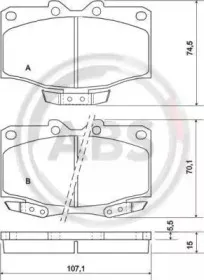 Комплект тормозных колодок, дисковый тормоз A.B.S. купить