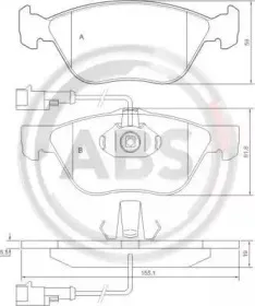 Комплект тормозных колодок, дисковый тормоз A.B.S. купить