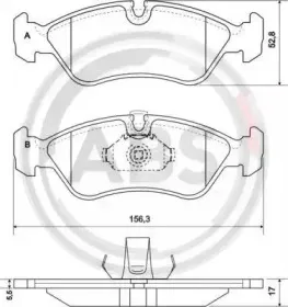 Комплект тормозных колодок, дисковый тормоз A.B.S. купить