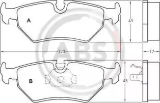 Комплект тормозных колодок, дисковый тормоз A.B.S. купить