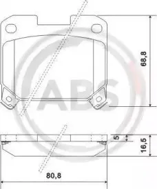 Комплект тормозных колодок, дисковый тормоз A.B.S. купить