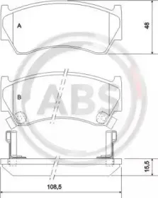 Комплект тормозных колодок, дисковый тормоз A.B.S. купить