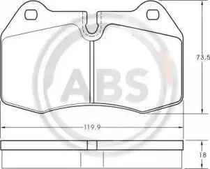 Комплект тормозных колодок, дисковый тормоз A.B.S. купить