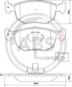 Комплект тормозных колодок, дисковый тормоз A.B.S. купить