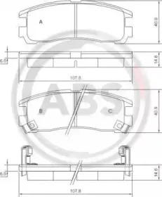 Комплект тормозных колодок, дисковый тормоз A.B.S. купить