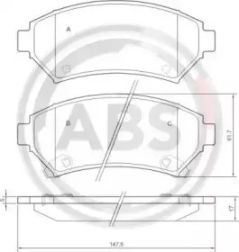 Комплект тормозных колодок, дисковый тормоз A.B.S. купить