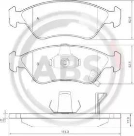 Комплект тормозных колодок, дисковый тормоз A.B.S. купить
