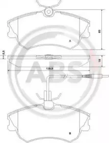 Комплект тормозных колодок, дисковый тормоз A.B.S. купить