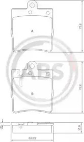 Комплект тормозных колодок, дисковый тормоз A.B.S. купить