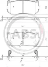 Комплект тормозных колодок, дисковый тормоз A.B.S. купить
