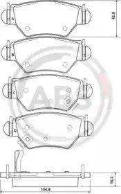 Комплект тормозных колодок, дисковый тормоз A.B.S. купить
