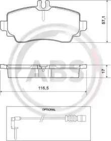 Комплект тормозных колодок, дисковый тормоз A.B.S. купить