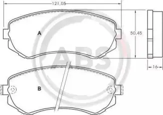 Комплект тормозных колодок, дисковый тормоз A.B.S. купить