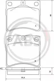 Комплект тормозных колодок, дисковый тормоз A.B.S. купить