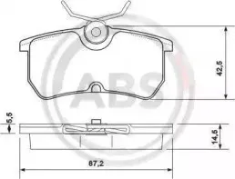 Комплект тормозных колодок, дисковый тормоз A.B.S. купить