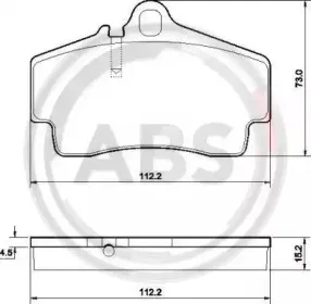 Комплект тормозных колодок, дисковый тормоз A.B.S. купить