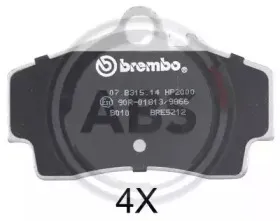 Комплект тормозных колодок, дисковый тормоз A.B.S. купить