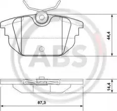 Комплект тормозных колодок, дисковый тормоз A.B.S. купить