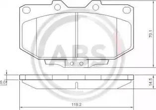 Комплект тормозных колодок, дисковый тормоз A.B.S. купить