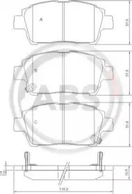 Комплект тормозных колодок, дисковый тормоз A.B.S. купить
