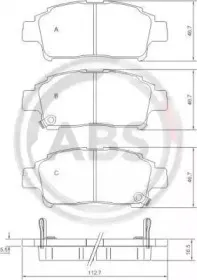 Комплект тормозных колодок, дисковый тормоз A.B.S. купить