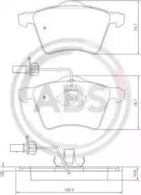 Комплект тормозных колодок, дисковый тормоз A.B.S. купить