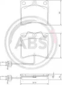 Колодки гальмівні передні T4 90-03 (TRW) (з датчиком) A.B.S. купить