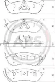 Комплект тормозных колодок, дисковый тормоз A.B.S. купить