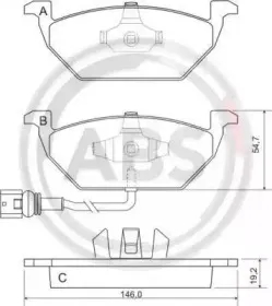 Комплект тормозных колодок, дисковый тормоз A.B.S. купить