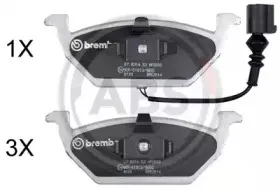 Комплект тормозных колодок, дисковый тормоз A.B.S. купить