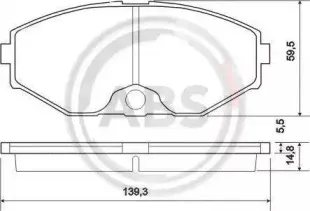 Комплект тормозных колодок, дисковый тормоз A.B.S. купить