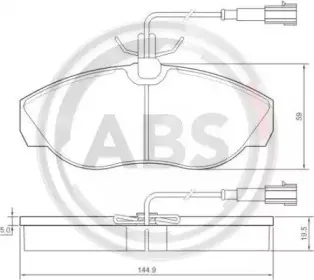 Комплект тормозных колодок, дисковый тормоз A.B.S. купить