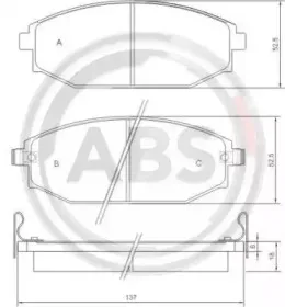 Комплект тормозных колодок, дисковый тормоз A.B.S. купить