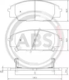 Комплект тормозных колодок, дисковый тормоз A.B.S. купить