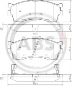 Комплект тормозных колодок, дисковый тормоз A.B.S. купить