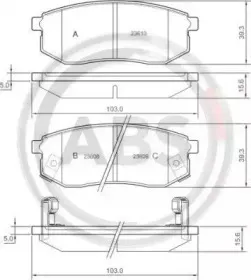 Комплект тормозных колодок, дисковый тормоз A.B.S. купить