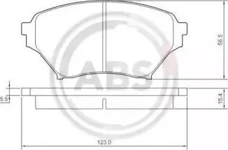Комплект тормозных колодок, дисковый тормоз A.B.S. купить