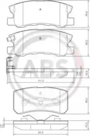 Комплект тормозных колодок, дисковый тормоз A.B.S. купить