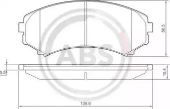Комплект тормозных колодок, дисковый тормоз A.B.S. купить