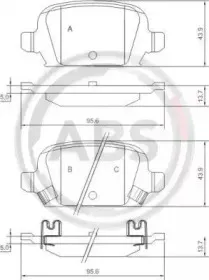 Комплект тормозных колодок, дисковый тормоз A.B.S. купить
