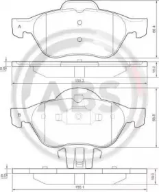 Комплект тормозных колодок, дисковый тормоз A.B.S. купить