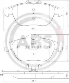 Комплект тормозных колодок, дисковый тормоз A.B.S. купить
